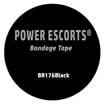 Power Escorts - BR176 - Bondage Tape - Kinky Fetish - 15 Meter - Black