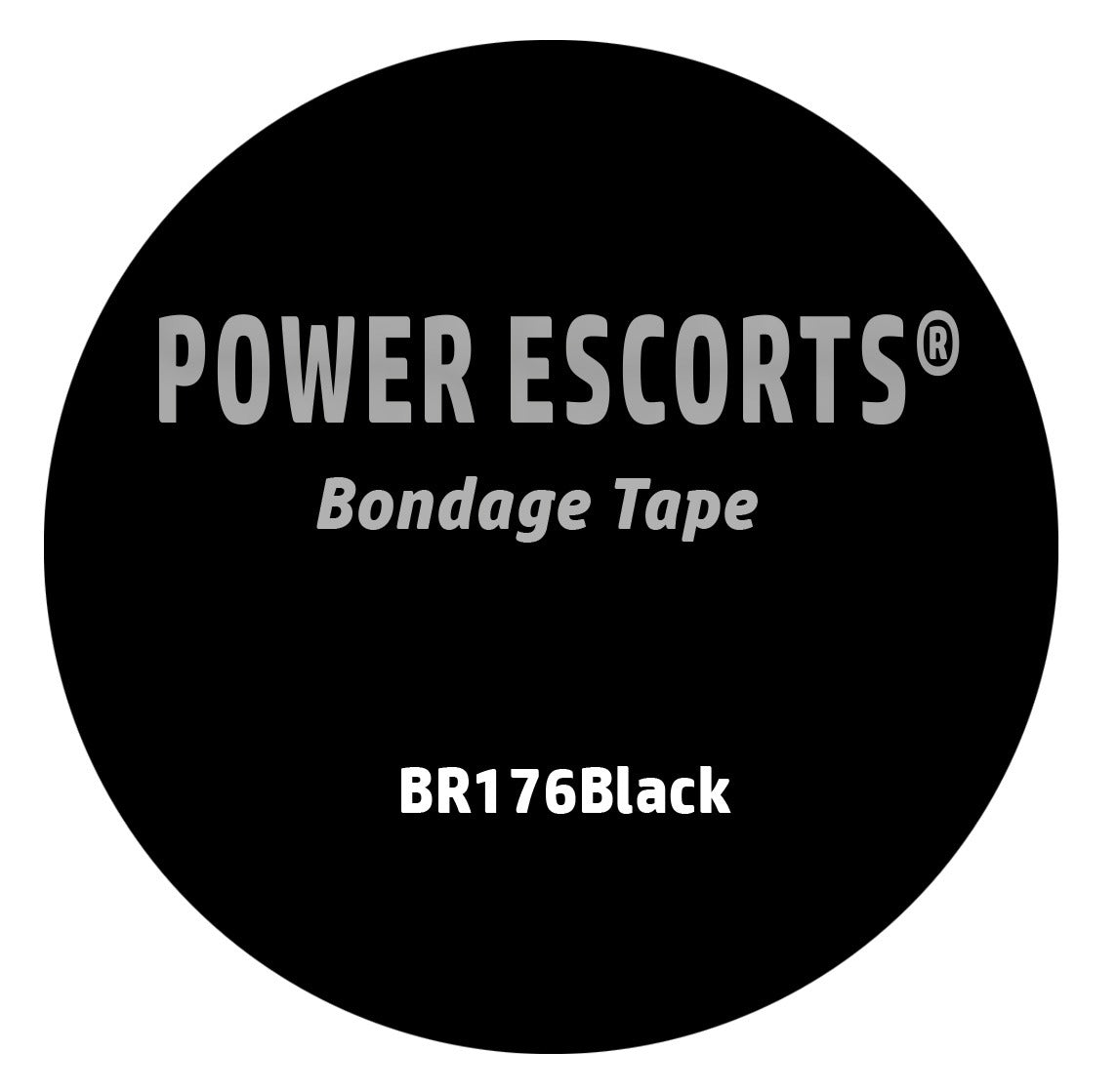 Power Escorts - BR176 - Bondage Tape - Kinky Fetish - 15 Meters - Black