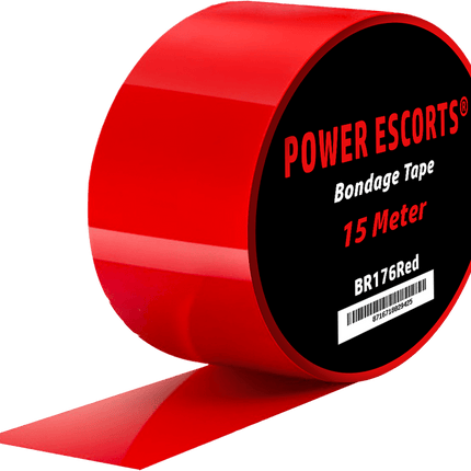 Power Escorts - BR176 - Bondage Tape - Kinky Fetish - 15 Meter - Red