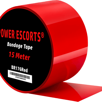 Power Escorts - BR176 - Bondage Tape - Kinky Fetish - 15 Meter - Red