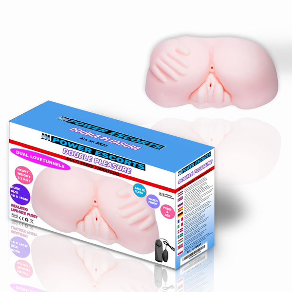 Double Pleasure vibrierender Masturbator hautfarben 2,2 kg