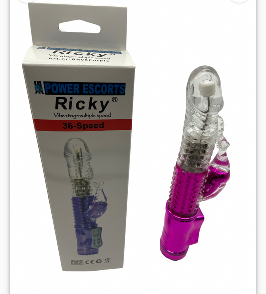 Power Escorts - Br06 - Ricky G Purple G Spot Vibrator - Rabbit - 36 Functions
