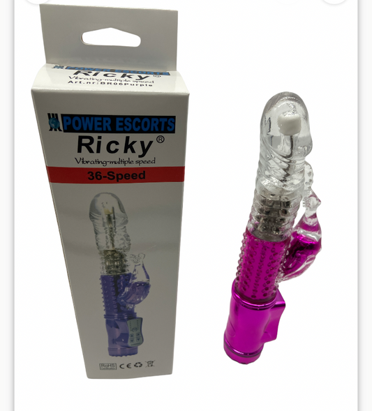 Power Escorts - Br06 - Ricky G Purple G Spot Vibrator - Rabbit - 36 Functions