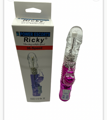 Power Escorts - Br06 - Ricky G Purple G Spot Vibrator - Rabbit - 36 Functions