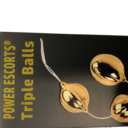 Power Escorts - BR17 - Gold Triple Balls - Heavy Big Size Benwa Balls
