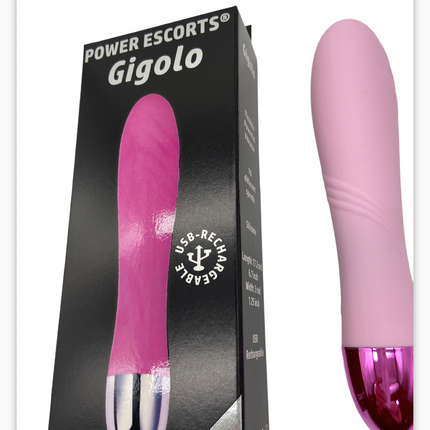 Power Escorts Gigolo G Spot Vibrator - Pink - Rechargeable - BR139
