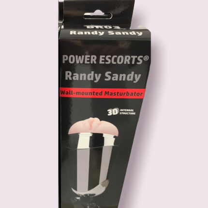 Power Escorts - Br03 - Randy Sandy Vibrating Masturbator - Suction Cup - 22 CM
