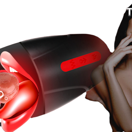 Luxury Play Big Rechargeable Masturbator - Heating - 2 Motors - Black - LP04 - Colour Box