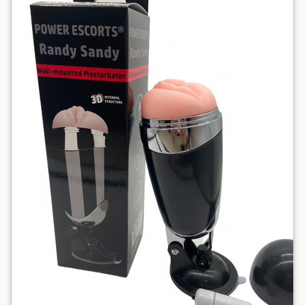 Power Escorts - Br03 - Randy Sandy Vibrating Masturbator - Suction Cup - 22 CM