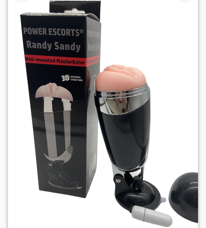 Randy Sandy Vibrerende Masturbator met Zuignap 22 cm