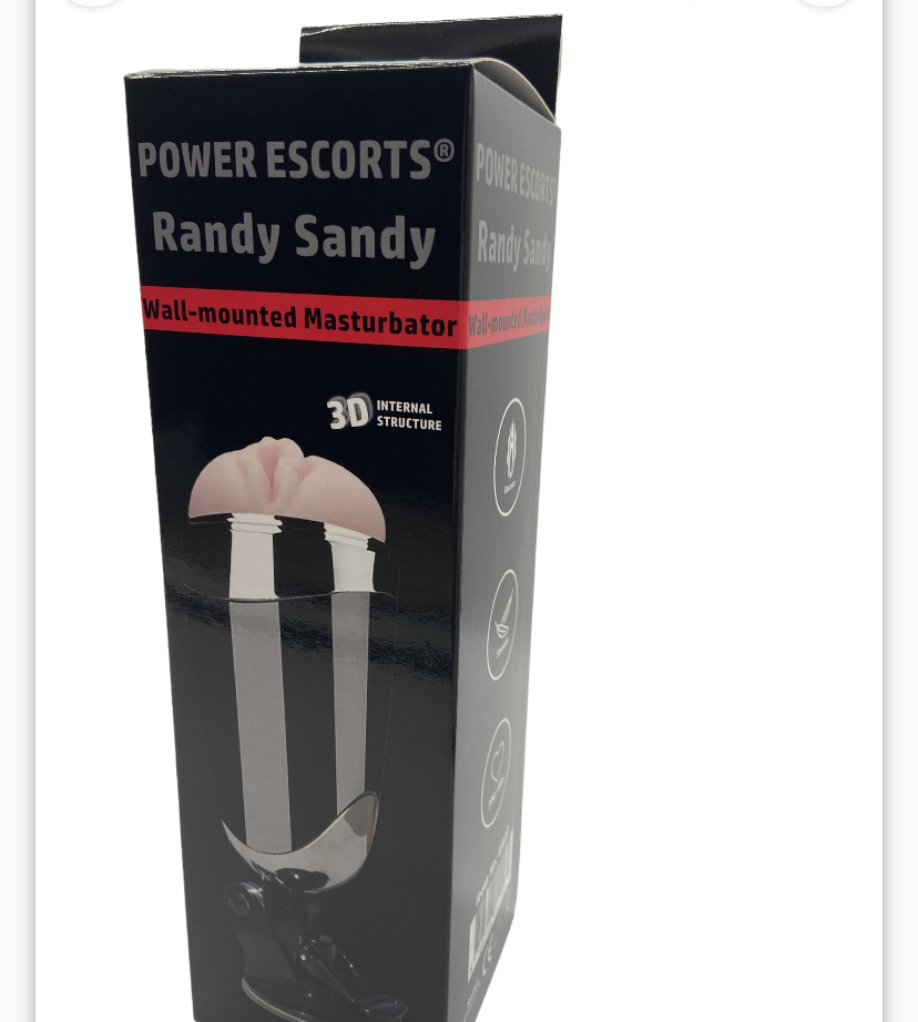 Power Escorts - Br03 - Randy Sandy Vibrating Masturbator - Suction Cup - 22 CM