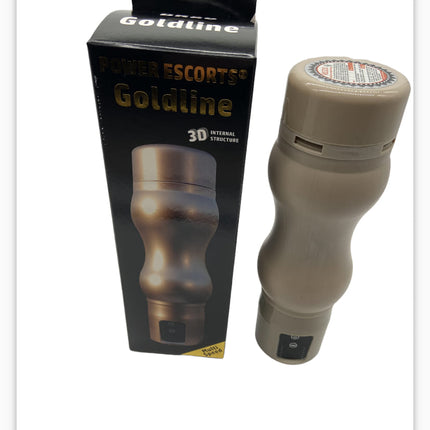 Power Escorts - BR28 - Goldline Vibrating Pussy Masturbator - 12-Speed ​​- 22 CM - Beige Color
