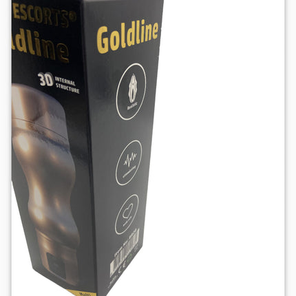 Power Escorts - BR28 - Goldline Vibrating Pussy Masturbator - 12-Speed ​​- 22 CM - Beige Color