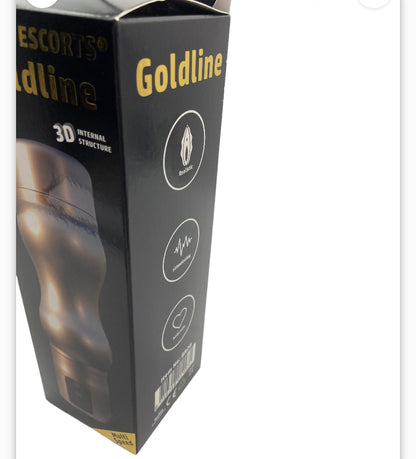 Power Escorts - BR28 - Goldline Vibrating Pussy Masturbator - 12-Speed ​​- 22 CM - Beige Color