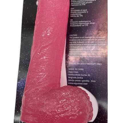 Argus Stardust Lover Roze Glitter Dildo - 21 Cm - Verpakt in Sterke Blister - AT 001119