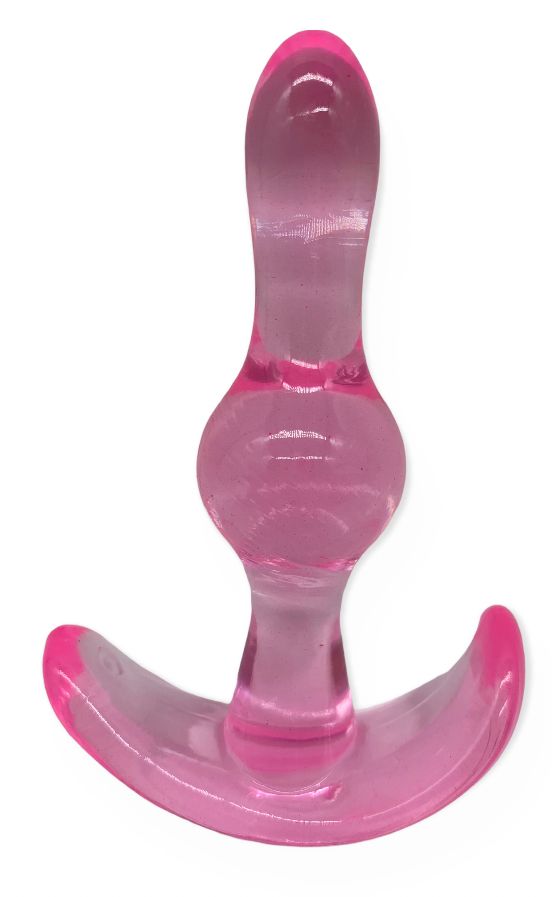 Argus T-Plug Beaded Plug Roze - 8,5 Cm - Verpakt in Sterke Blister - AT 001124
