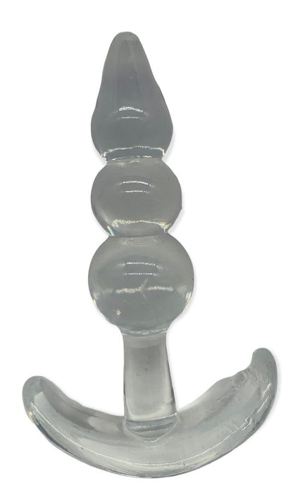Argus T-Plug Beaded Plug Doorzichtig - 8,5 Cm Verpakt in Sterke Blister - AT 001126