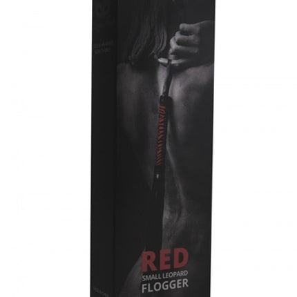 Argus Red Leopard Whip - Leather Look - AF 001026
