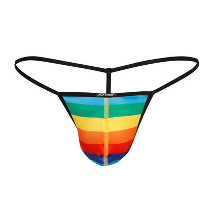 CUT4MEN - C4M02 - Wetlook G String Men Underwear - Rainbow - 4 SIzes - 1 Piece