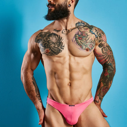 CUT4MEN - C4N03 - Thong Men Underwear - Neon Coral - 4 Sizes - 1 Piece