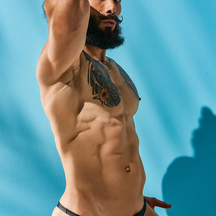 CUT4MEN - C4M11 - Wetlook Brazilian Brief Men Underwear - Black - 4 Sizes - 1 Piece