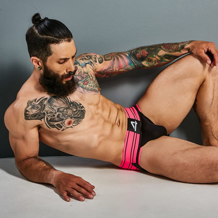 CUT4MEN - C4M15 - Rugby Jockstrap Men Underwear - Jockstrap Neon Pink - 4 Sizes - 1 Piece