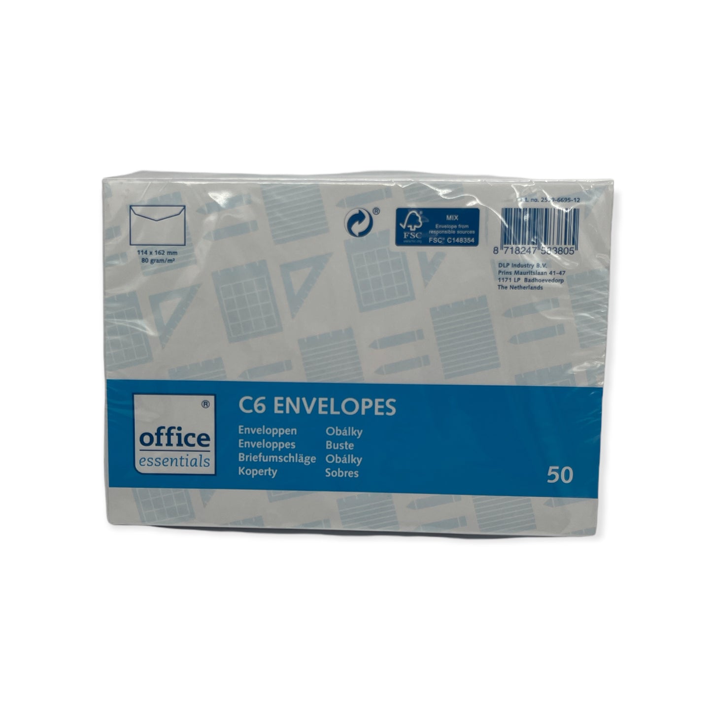 C6 Envelope White 114x162mm 50 Pieces