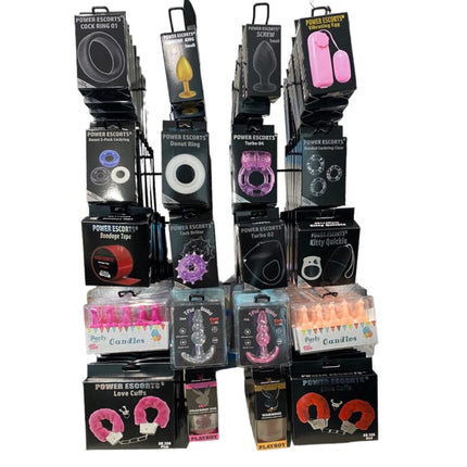 Power Escorts - DISPLAY DEAL - 150 Pieces Mix - Products - Incl. Freestanding Metal Counter Display
