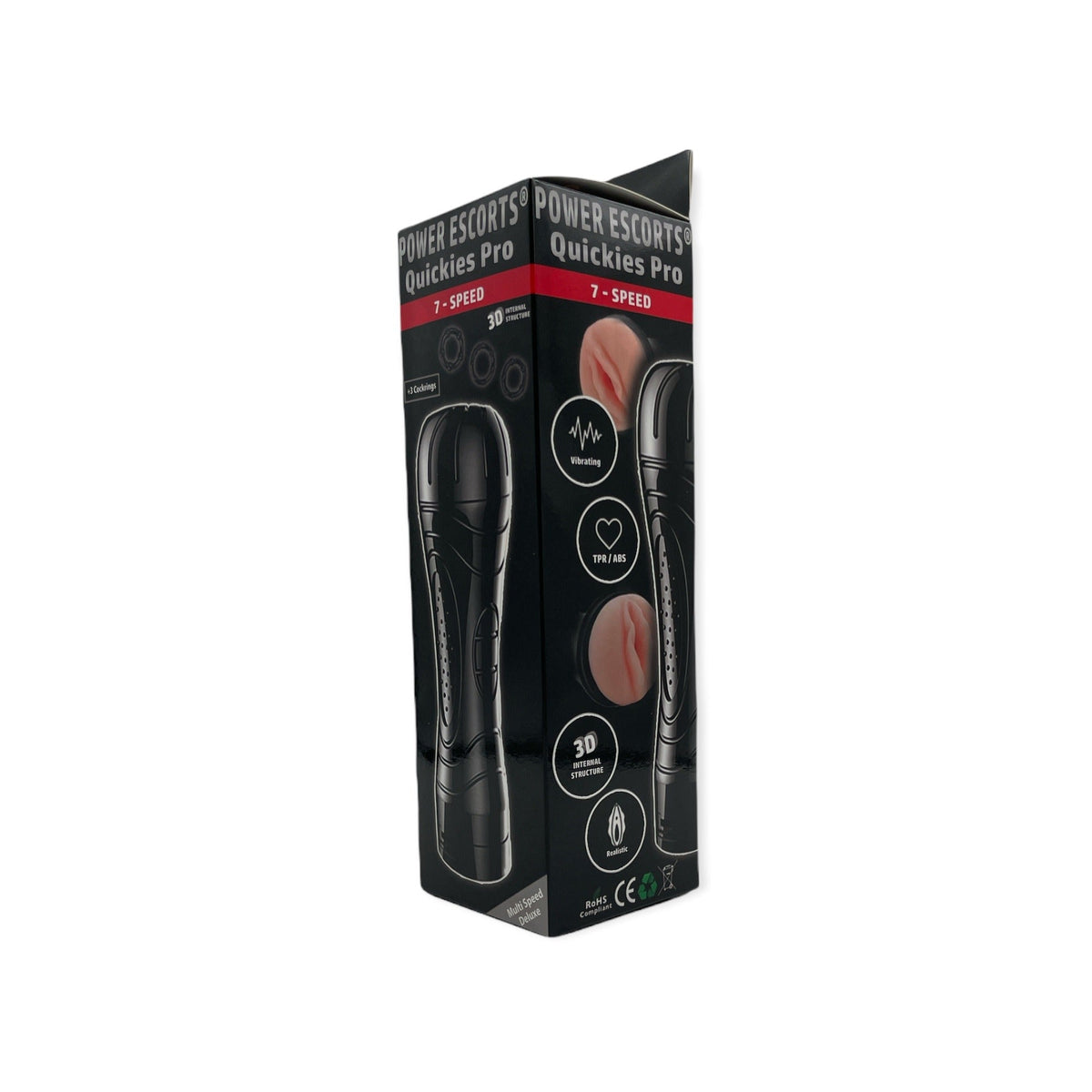 Quickies Pro Masturbator 24 cm mit 3 Cockringen