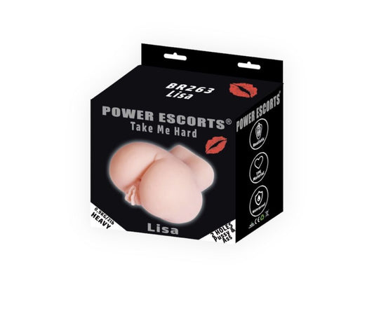 Power Escorts - BR263 - Take me Hard Lisa - Pussy &amp; Ass Masturbator - 900 grams - Flesh