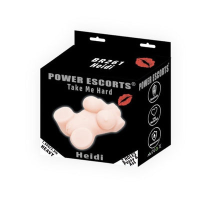 Power Escorts - BR261 - Take me Hard Heidi - Mini Love Doll - Masturbator - 1,55 KG - Flesh
