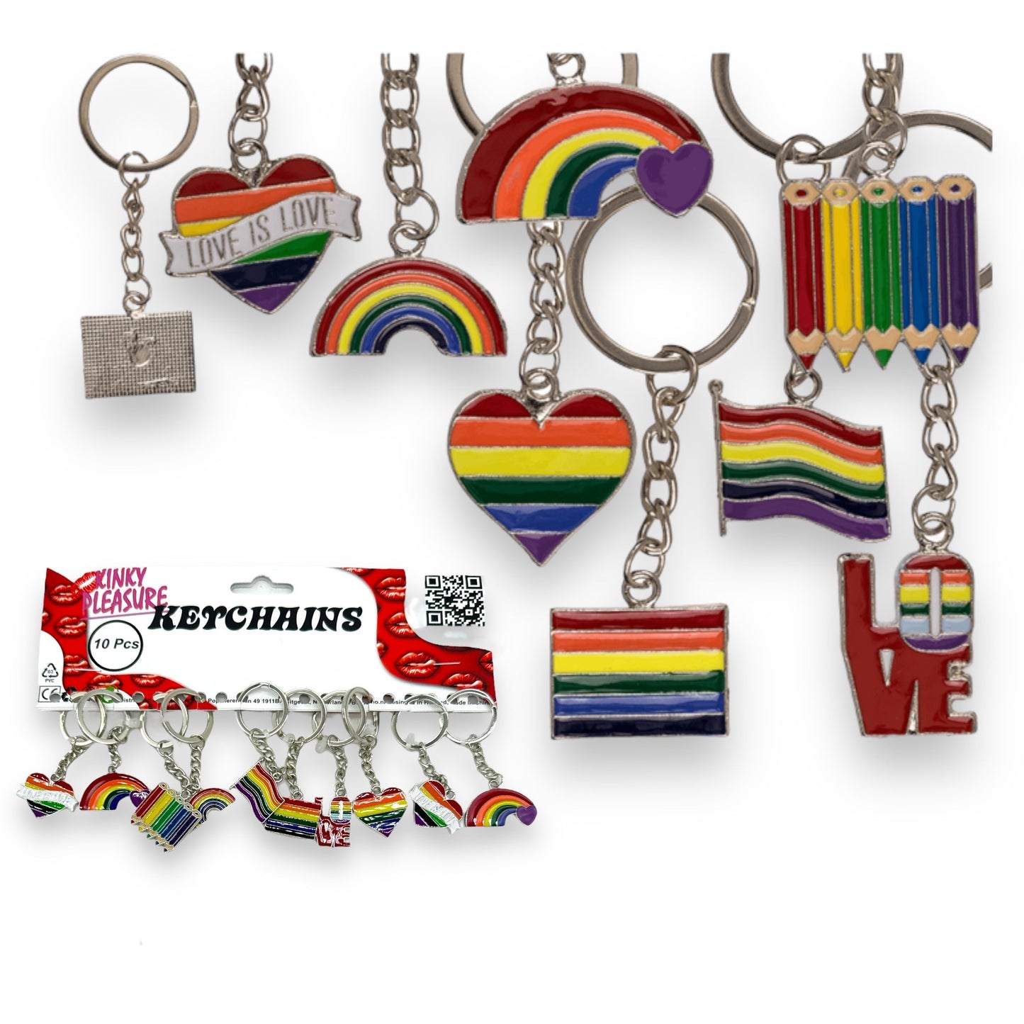 Sleutelhanger Collectie Met Pride Thema - Verscheidenheid aan Modellen - 8 Stijlen