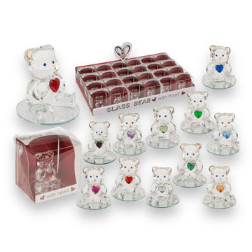 Glazen Beeldje Beer 5 cm - 12 kleuren