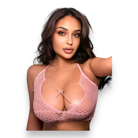 Sexy Translucent Top Pink One Size Fits Most