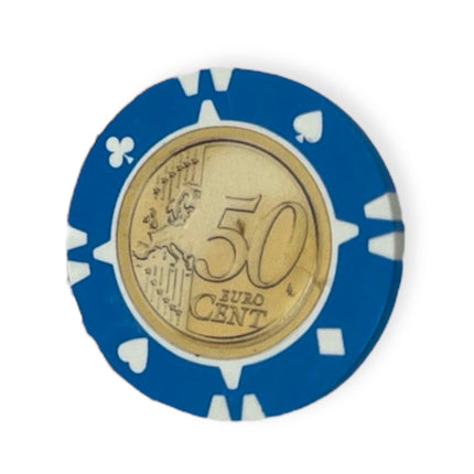 Enhance your poker nights with this set of poker chips in 6 different models, 25 pieces 