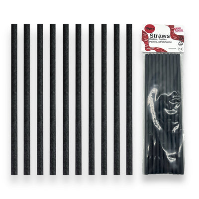 Papieren Milkshake Rietjes 230x8 mm - 10 stuks