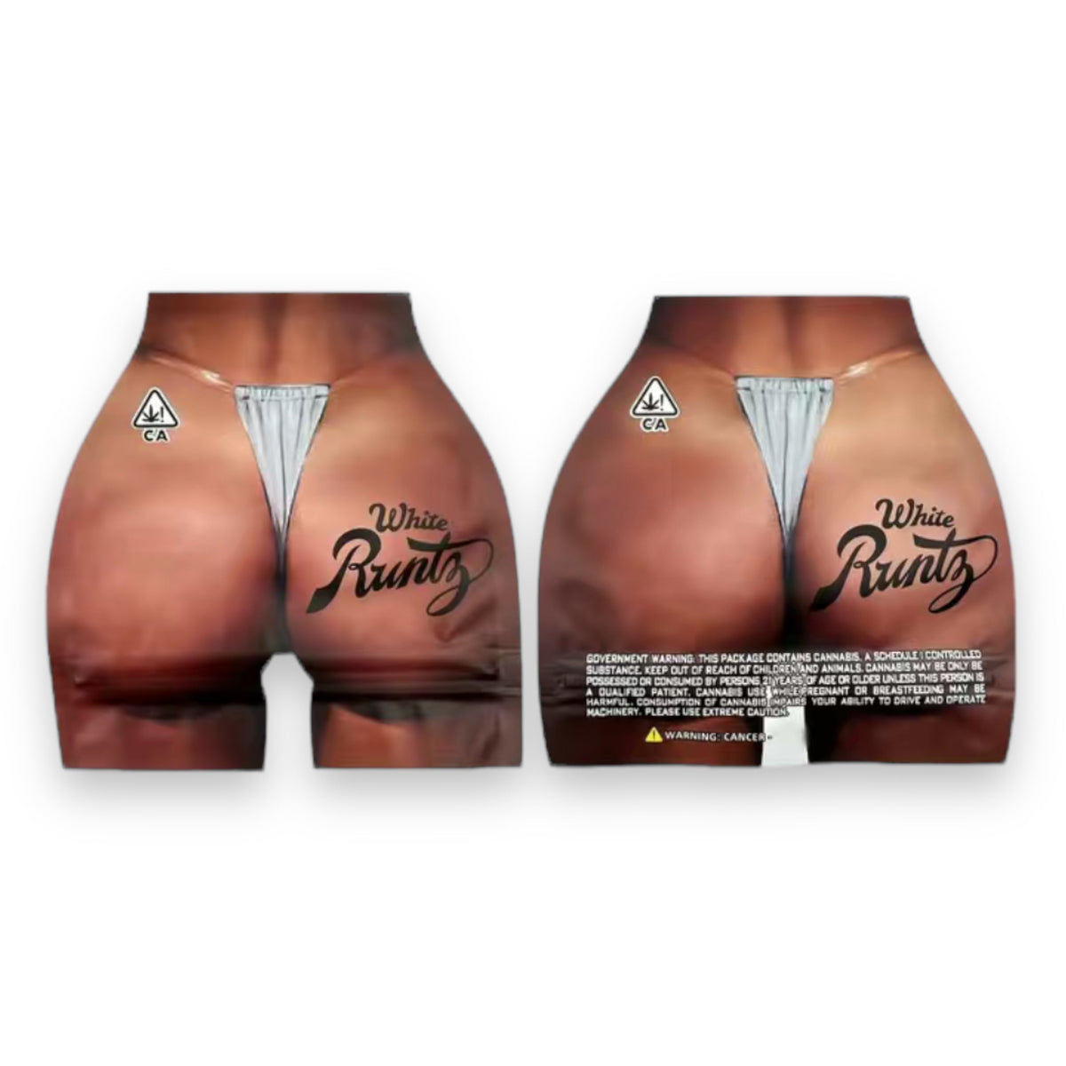 Gripzakjes Sexy Booty 12x12 cm - 10 stuks