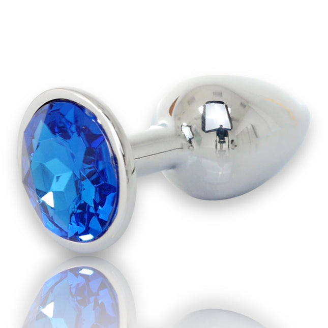 Bossoftoys - Silver Plug - Diamond Stone - Length 7 cm - Dia 2,7 cm - 4 Colours