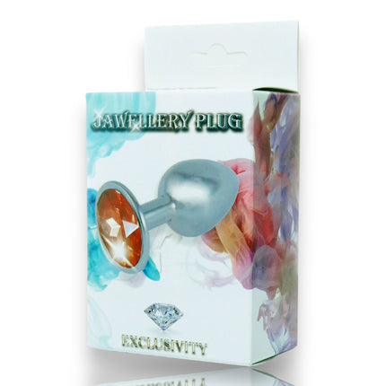 Bossoftoys - Silver Plug - Diamond Stone - Length 7 cm - Dia 2,7 cm - 4 Colours