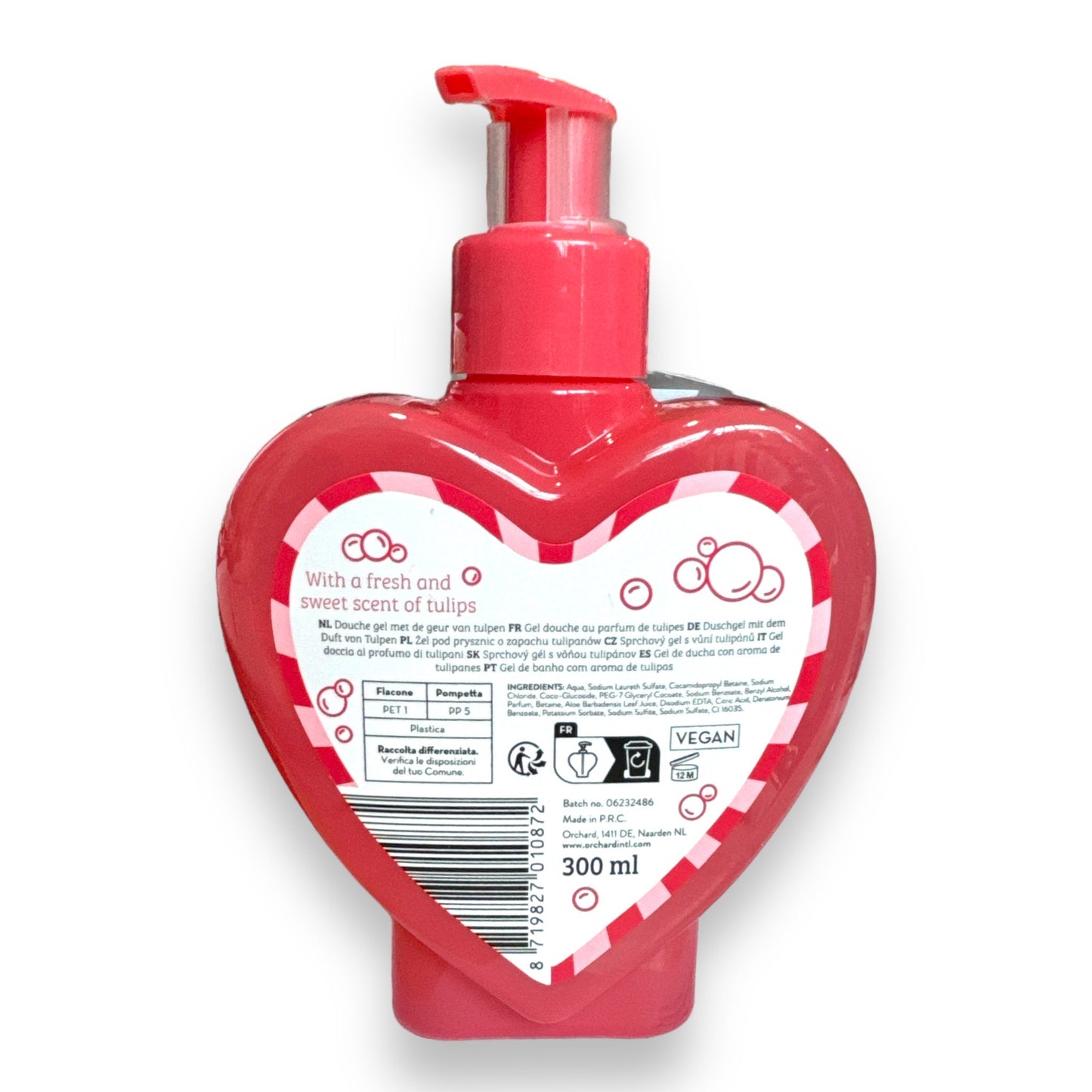 Love Potion Shower Gel - Hartvormige Fles met Tulpgeur - 300ml