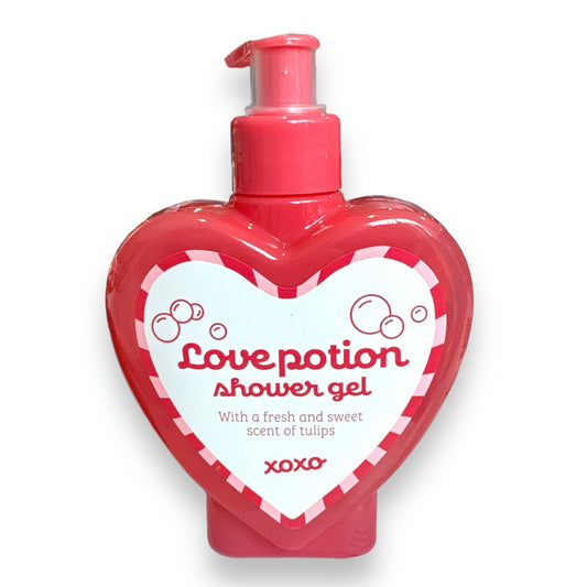 Love Potion Shower Gel - Hartvormige Fles met Tulpgeur - 300ml