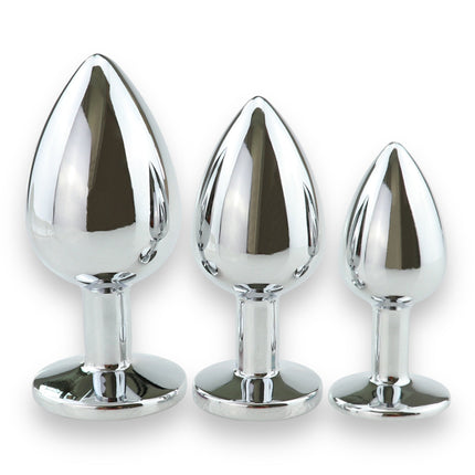 Metalen Butt Plug Set van 3 Pluggen in 3 maten en in  6 verschillende kleuren