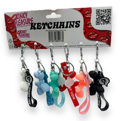 Keychain Doggy "I WANT YOU" 6 Colors 