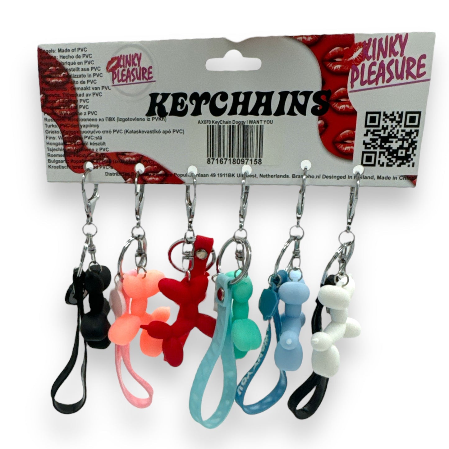 Keychain Doggy "I WANT YOU" 6 Colors 