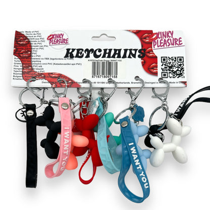Keychain Doggy "I WANT YOU" 6 Colors 