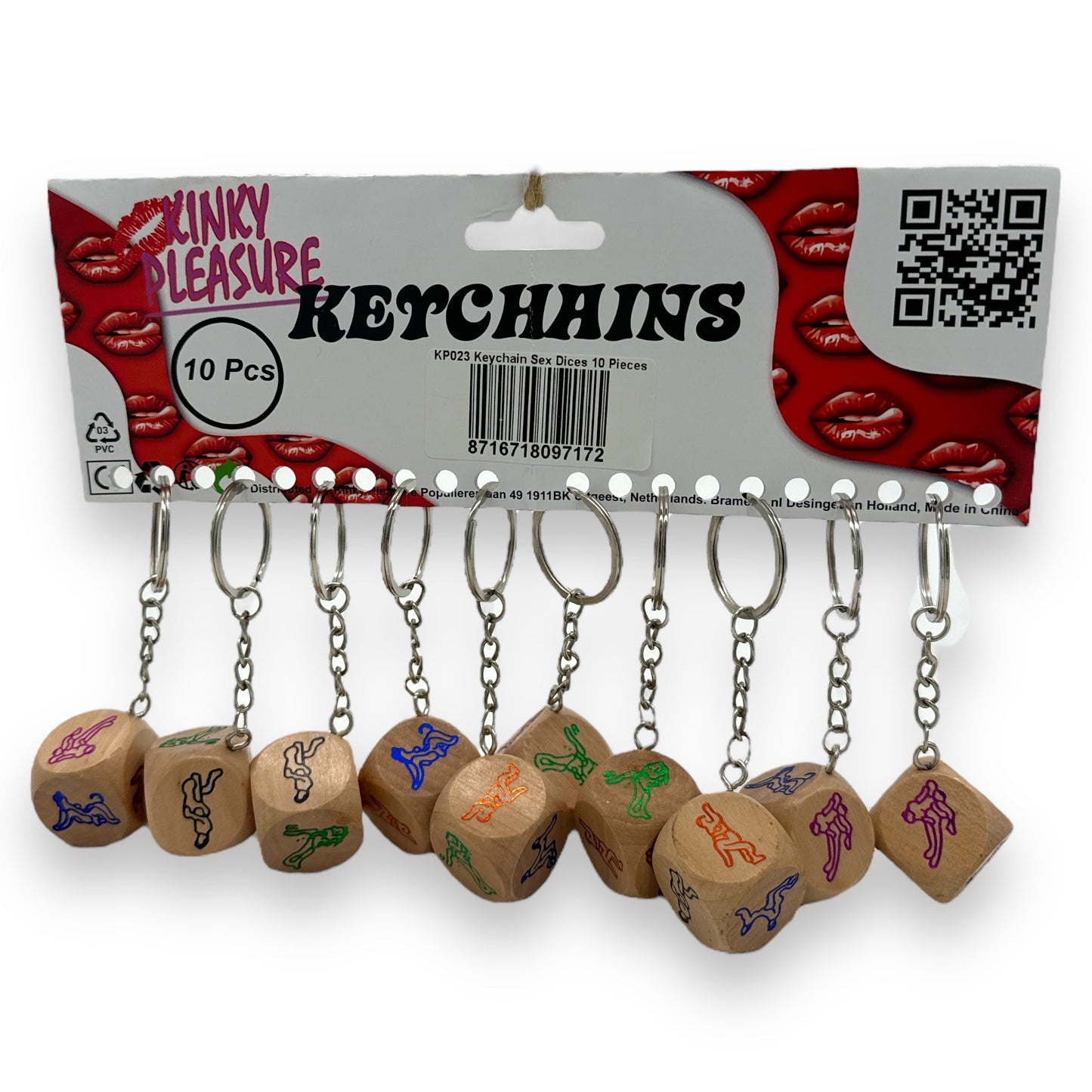 Keychain with Sex Dice 