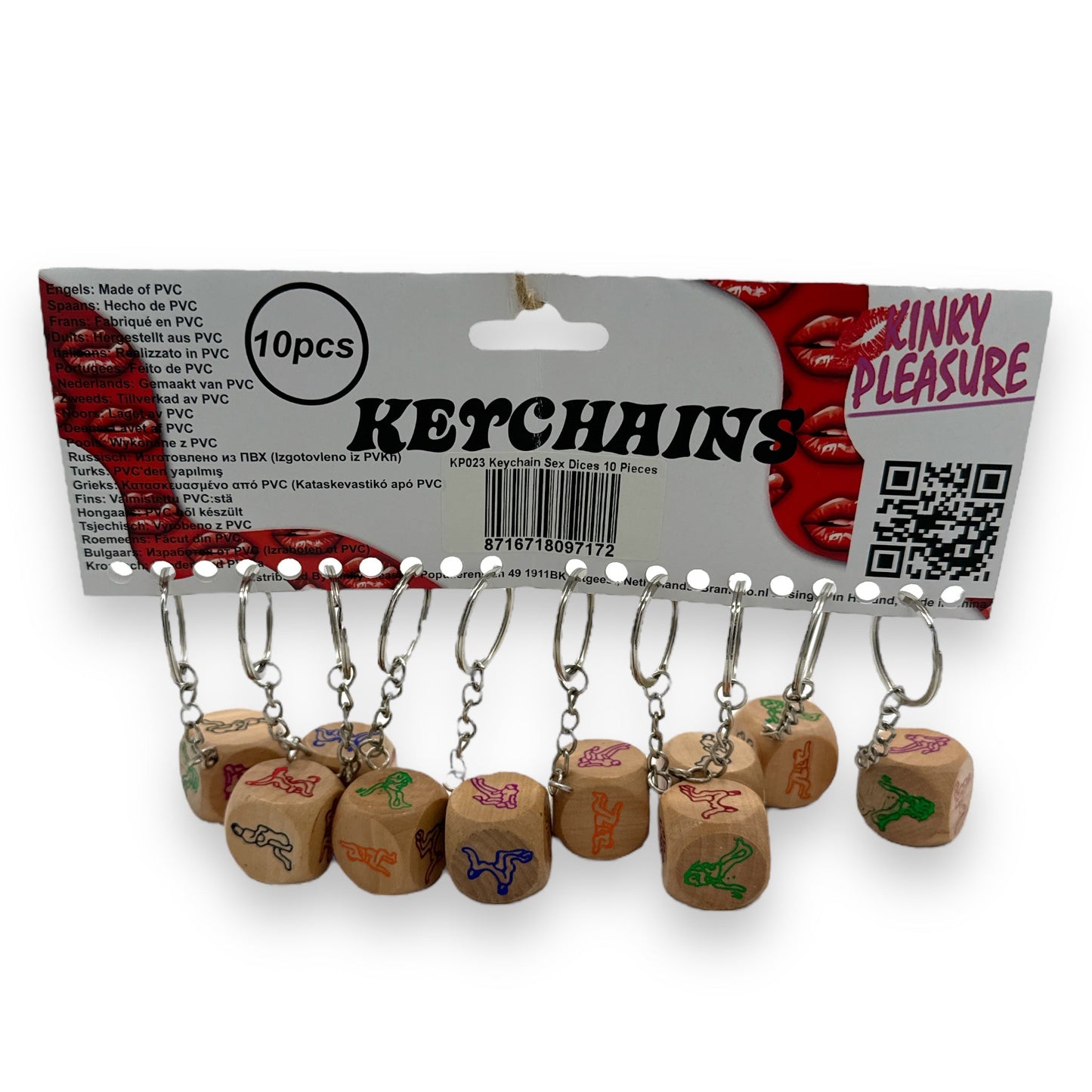 Keychain with Sex Dice 