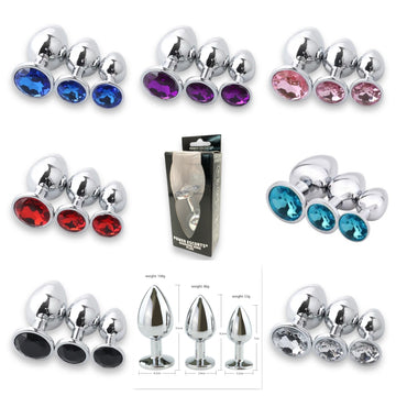Anal Plug Set Metallic - small, medium en large