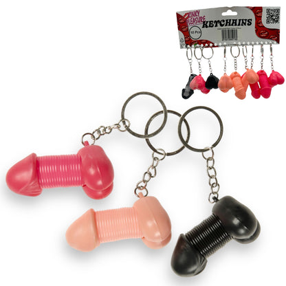 Keychain With Extensible Penis In 3 Colors. 