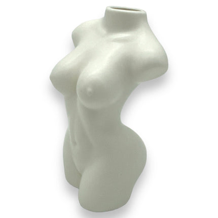 Woman's Body Vase 'Elegant Shapes' - White - 12x5.5 cm